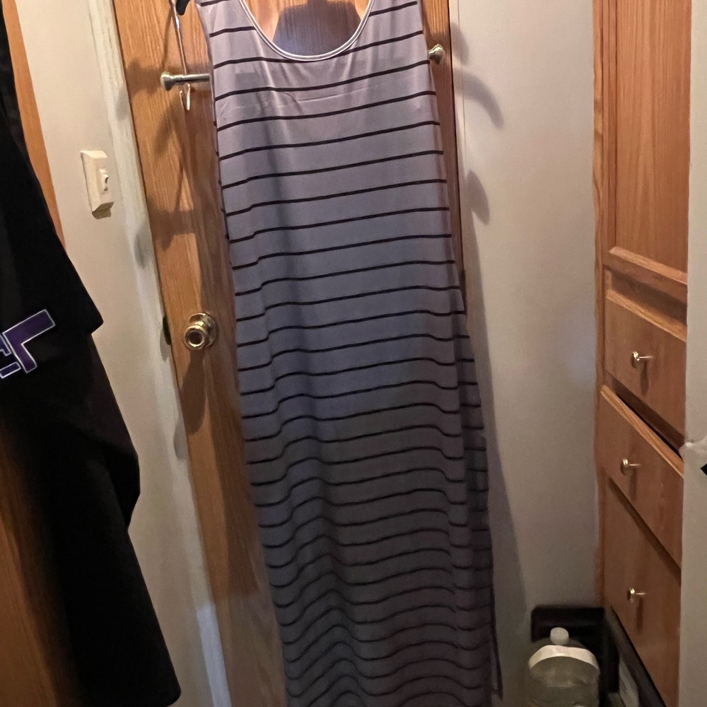 🖤Gray Scoop Neck Sleeveless Sundress